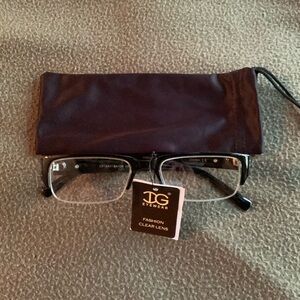 NWT Men’s IG eyewear fashion clear lenses. Black and gray.
